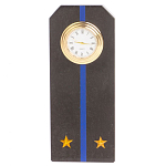 Часы погон подарочные настольные Авиация ВМФ из натурального камня Змеевик Military Clock варинант исполнения - 1 | Loft Concept в Ростове-на-Дону