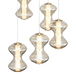 Люстра светодиодная с стеклянными волнообразными плафонами Amphora of Light варинант исполнения - 4 | Loft Concept в Ростове-на-Дону