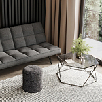 Пуф Three Gray в ткани букле серого цвета варинант исполнения - 4 | Loft Concept в Ростове-на-Дону