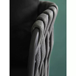 Стул мягкий с декором в виде плетеных лент на спинке и подлокотниках Semicircular Chair Decorated with Ribbons варинант исполнения - 7 | Loft Concept в Ростове-на-Дону