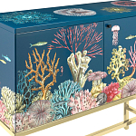 Буфет ручная роспись в морском стиле Cabinet Fondo Marino  варинант исполнения - 4 | Loft Concept в Ростове-на-Дону