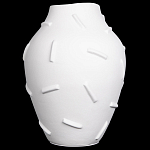 Декоративная ваза белая керамическая с абстрактным объемным декором Molecule Collection варинант исполнения - 1 | Loft Concept в Ростове-на-Дону