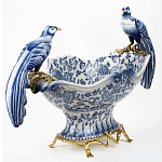 Фарфоровая чаша с птицами Blue and White варинант исполнения - 2 | Loft Concept в Ростове-на-Дону