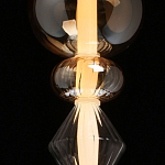 Подвесной светильник с вертикальной композицией из прозрачных и янтарных стеклянных шаров и ромбов Gabriel Scott Luna варинант исполнения - 5 | Loft Concept в Ростове-на-Дону