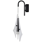 Бра черного цвета с плафоном из рельефного стекла Glass Pod варинант исполнения - 3 | Loft Concept в Ростове-на-Дону