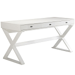 Письменный стол белый с 3-мя ящиками и крестообразным основанием Ymercte варинант исполнения - 1 | Loft Concept в Ростове-на-Дону