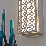 Бра прямоугольное в серебрянном цвете с ажурной решеткой Feiss варинант исполнения - 6 | Loft Concept в Ростове-на-Дону