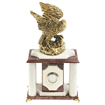 Часы настольные из натурального камня с декором в виде орла Eagle Stone Clock варинант исполнения - 1 | Loft Concept в Ростове-на-Дону