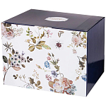 Чайный сервиз из фарфора белый с рисунком цветов на 6 персон 14 предметов Garden Whisper Porcelain Set  варинант исполнения - 4 | Loft Concept в Ростове-на-Дону