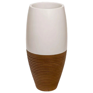 Ваза деревянная белая Vase of Thailand
