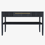 Дизайнерская Консоль с полкой и ящиком Primo Черный дуб варинант исполнения - 7 | Loft Concept в Ростове-на-Дону