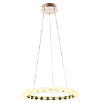 Люстра светодиодная кольцевая с круглыми плафонами белого цвета PEARLS Suspension 48 варинант исполнения - 4 | Loft Concept в Ростове-на-Дону