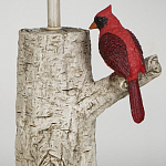 Настольная лампа с тканевым абажуром и основанием в виде птицы на дереве Simurq варинант исполнения - 4 | Loft Concept в Ростове-на-Дону