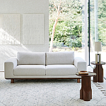 Приставной столик из массива дерева Walnut Triple варинант исполнения - 9 | Loft Concept в Ростове-на-Дону