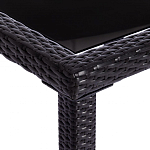 Обеденный комплект из искуственного ротанга Vintara черный варинант исполнения - 9 | Loft Concept в Ростове-на-Дону
