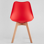 Стул с основой из пластика и мягким сиденьем Arvika Red варинант исполнения - 4 | Loft Concept в Ростове-на-Дону