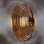 Бра с рельефным круглым плафоном янтарного цвета Savio Glass Disc Light варинант исполнения - 1 | Loft Concept в Ростове-на-Дону