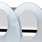 Бра с тремя круглыми матовыми стеклянными дисками и зеркальными вставками Lunaria  варинант исполнения - 2 | Loft Concept в Ростове-на-Дону