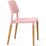 Пластиковый стул на ножках из массива бука Ferret Pink варинант исполнения - 3 | Loft Concept в Ростове-на-Дону