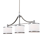 Люстра линейная с 3-мя белыми цилиндрическими плафонами Feiss варинант исполнения - 1 | Loft Concept в Ростове-на-Дону