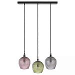 Подвесной светильник каскадный с 3-мя рельефными плафонами Cascade with Relief Lampshades варинант исполнения - 1 | Loft Concept в Ростове-на-Дону