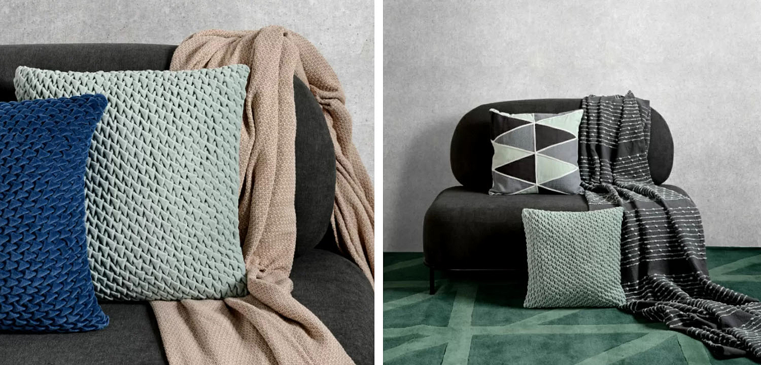 Подушка Purnama Quilting mint Подушка Purnama Quilting mint - Loft-Concept в Ростове-на-Дону