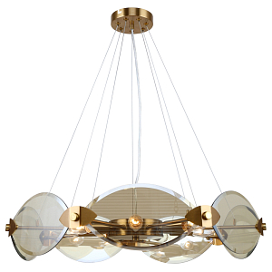 Круглая люстра Smoky Glass Style