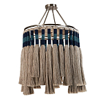 Люстра круглая плетеная с кисточками цвета серый дуб Boho Tassel Chandelier варинант исполнения - 2 | Loft Concept в Ростове-на-Дону