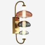 Бра с плафоном из разноцветного стекла Glass Peonies варинант исполнения - 3 | Loft Concept в Ростове-на-Дону