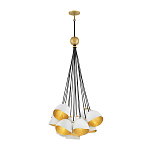 Люстра с 15-ю белыми  плафонами с золотой внутренней поверхностью Hinkley варинант исполнения - 2 | Loft Concept в Ростове-на-Дону