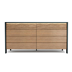 Комод 8 ящиков с подсветкой на рельефном фасаде Warm Industrial варинант исполнения - 4 | Loft Concept в Ростове-на-Дону