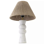 Настольная лампа с плетеным абажуром и белым мраморным основанием Simplicity and Nobility варинант исполнения - 2 | Loft Concept в Ростове-на-Дону