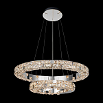 Люстра из 2-х колец с мозаичным хрустальным оформлением Sparks of Crystal варинант исполнения - 3 | Loft Concept в Ростове-на-Дону