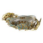 Чаша голубого цвета с оранментом и и бронзовыми фигурами леопардов Eden Garden варинант исполнения - 4 | Loft Concept в Ростове-на-Дону