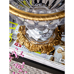 Чаша из прозрачного стекла с бронзовой подставкой и ручками Eden Garden варинант исполнения - 4 | Loft Concept в Ростове-на-Дону