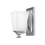 Бра с белым матовым плафоном на прямоугольном основании цвета хром Hinkley варинант исполнения - 1 | Loft Concept в Ростове-на-Дону