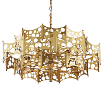 Люстра фигурная золотого цвета Corrugated Panels варинант исполнения - 1 | Loft Concept в Ростове-на-Дону