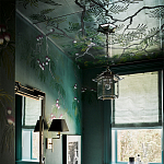 Обои ручная роспись Silk Tree Blossom on Sung Green Williamsburg варинант исполнения - 2 | Loft Concept в Ростове-на-Дону