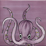 Плитка с узором Осьминог велосипедист варинант исполнения - 3 | Loft Concept в Ростове-на-Дону