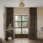 Потолочный светильник с плафоном из плетеного джута и черным каркасом Quoizel варинант исполнения - 7 | Loft Concept в Ростове-на-Дону