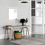 Настенное зеркало квадратной формы в металлической раме золотого цвета CORNER MIRROR GOLD варинант исполнения - 1 | Loft Concept в Ростове-на-Дону