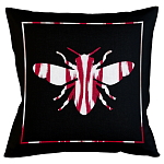 Подушка декоративная пчела с красным узором Ikat Pattern варинант исполнения - 1 | Loft Concept в Ростове-на-Дону