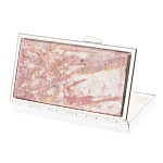 Таблетница карманная прямоугольная на 7 отделений с зеркалом и накладкой из натурального камня Турмалин Silver Stone Pillboxes варинант исполнения - 2 | Loft Concept в Ростове-на-Дону