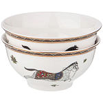 Сервиз обеденный из фарфора с изображением лошадей на 6 персон 23 предмета Porcelain Horse Set  варинант исполнения - 2 | Loft Concept в Ростове-на-Дону