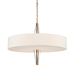 Люстра круглая с белым тканевым абажуром  White Light Diffuser варинант исполнения - 3 | Loft Concept в Ростове-на-Дону