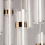 Люстра каскадная с прозрачными цилиндрическими плафонами Jenae Glass Tube Lighting варинант исполнения - 4 | Loft Concept в Ростове-на-Дону