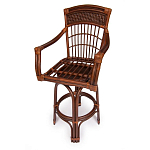 Барный стул из ротанга Eloise коричневый варинант исполнения - 5 | Loft Concept в Ростове-на-Дону