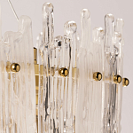 Люстра круглая с прозрачными стержнями разной длины Textured Glass Chandelier варинант исполнения - 9 | Loft Concept в Ростове-на-Дону