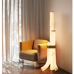 Торшер геометрический с тремя мраморными плафонами Marble Tripod варинант исполнения - 5 | Loft Concept в Ростове-на-Дону