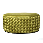 Пуф овальный плетеный оливкового цвета Pool Woven Velour варинант исполнения - 1 | Loft Concept в Ростове-на-Дону